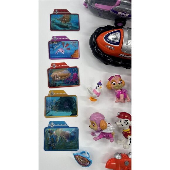 Paw Patrol Sea Rescue Pups Figures Vehicles Lot of 21 Extras Pup Pad Cards Toys - Picture 5 of 12